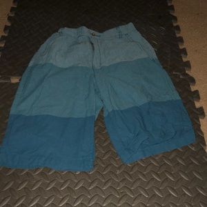 Multi colored blue shorts